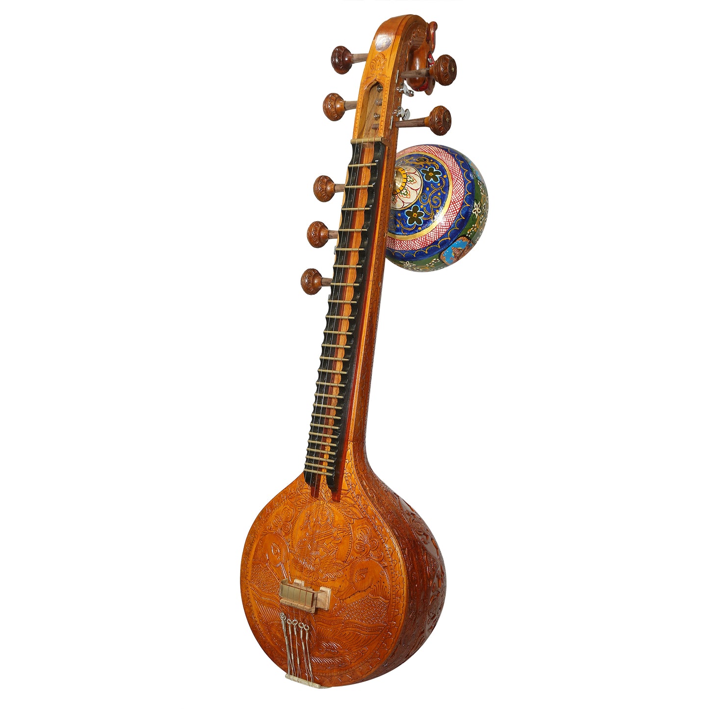 Saraswati Veena - Fully Carved Ekandam Premium Model