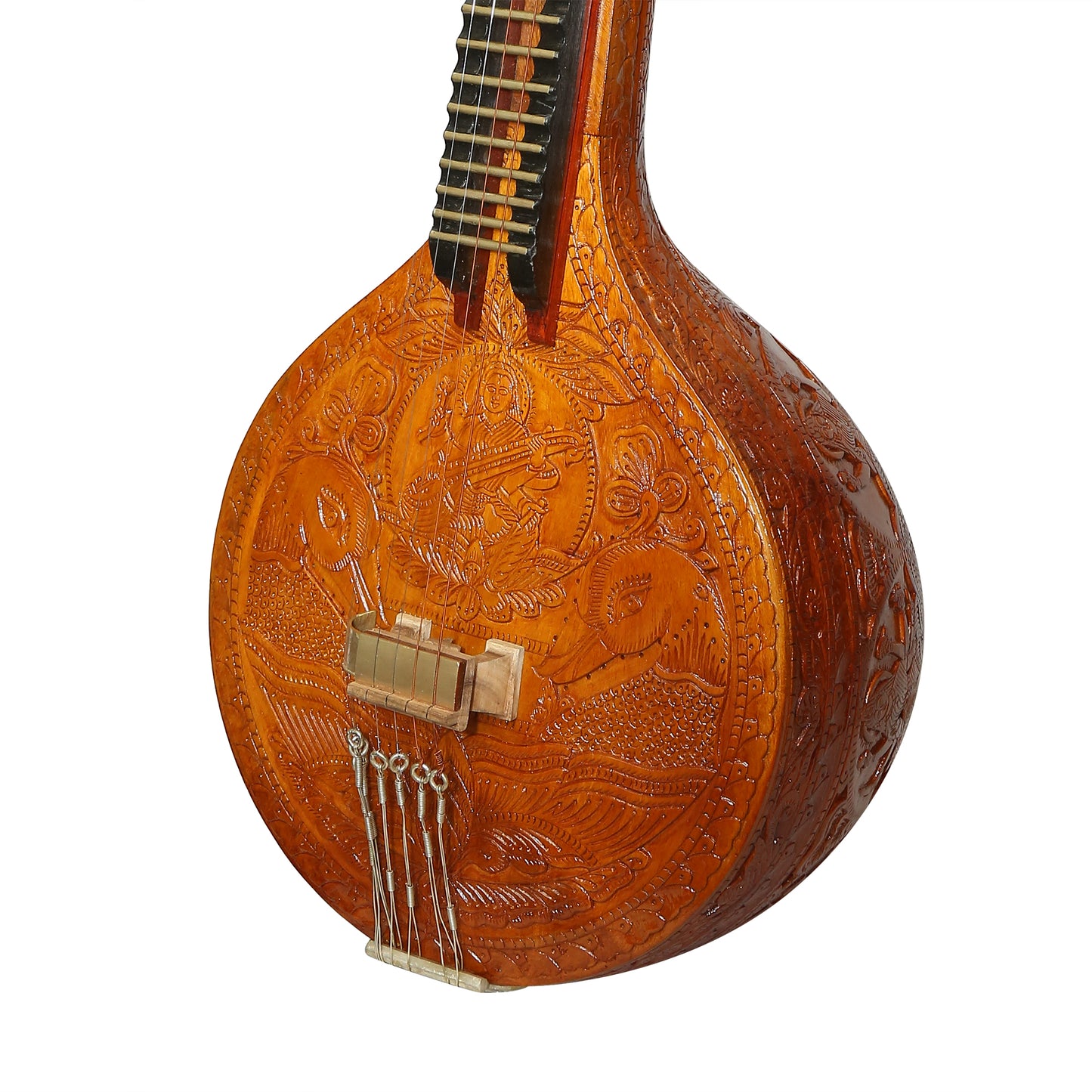 Saraswati Veena - Fully Carved Ekandam Premium Model